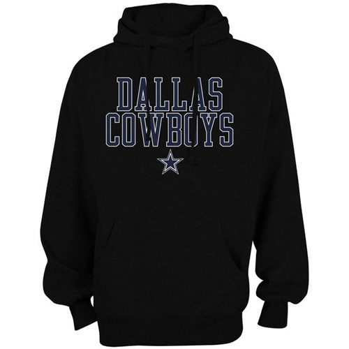 Dallas Cowboys Bendire Pullover Hoodie Black - Click Image to Close